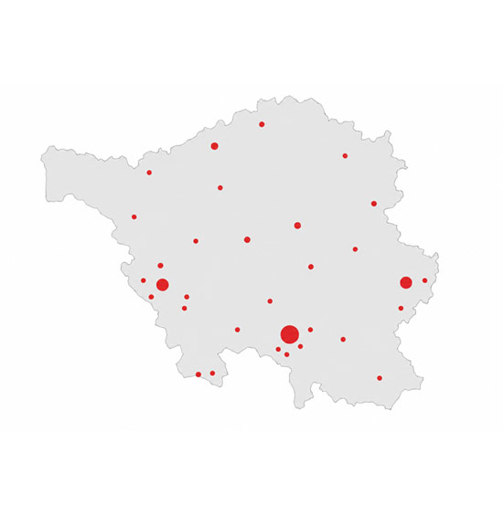 Karte Saarland